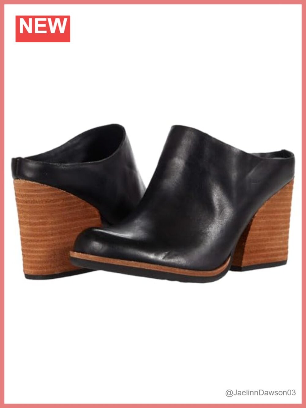 Women Suede Slip On Mules Chunky Stacked Heel 3 Inch Block Heel Backless